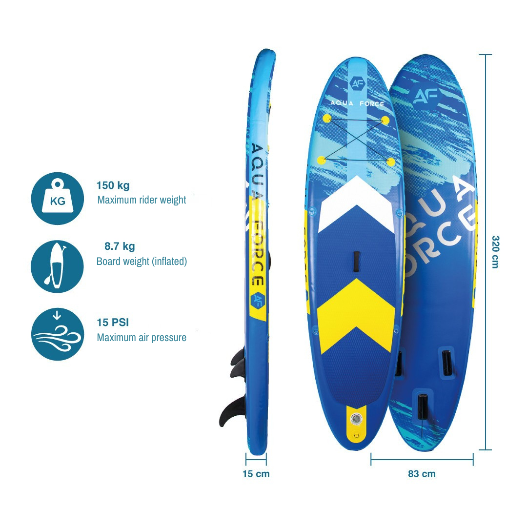 10’6” Ocean Inflatable Stand Up Paddle Board (SUP) - Double Layer